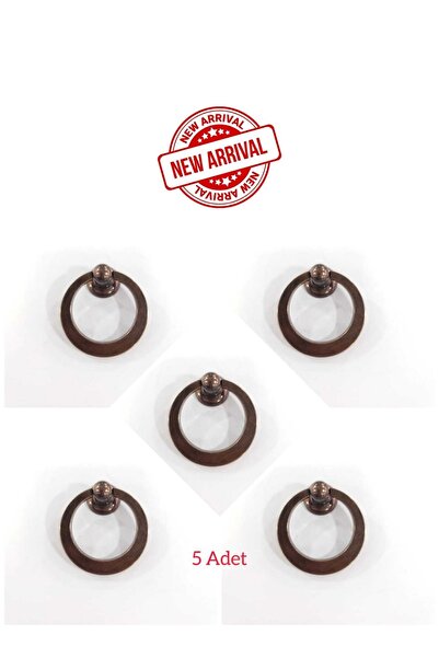 ARON ( 5 Adet ) Metax Yiğit Halka Sarkaç Kulp Antik Bakır Tv Ünite Komidin Ko...