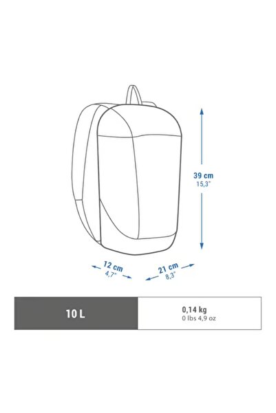 Decathlon Рюкзак для спорту, активного відпочинку та піших прогулянок, об'єм 10 л, Nh100 03136