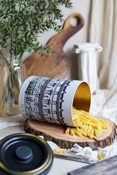 EVLE City Patterned Garlic Holder, Garlic Basket, Crisper Er188-t9