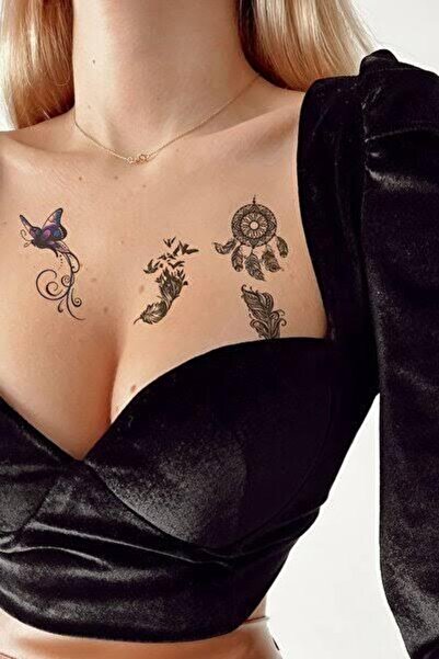 AKOLİFE Gerçekçi Düş Kapanı Karışık Çoklu Dövme Tattoo