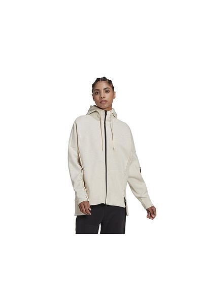 adidas W Victory Cream Colored Women's Casual Jacket - Loose Fit Hn4811