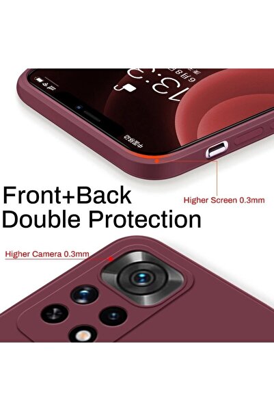 m.tk moveteck Xiaomi Redmi Note 11 Pro Kılıf Nano Içi Kadife Doku Silinebilir Kaymaz Renkli Lansman Silikon