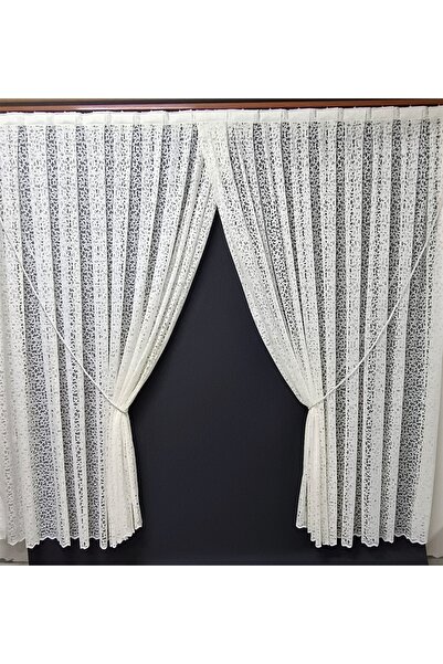 DNZEVGEREÇLERİ Jakar Modern Tül Perde Kruvaze 1/3 Sık Pileli Halatlı