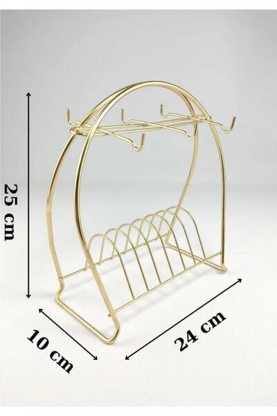 nilşah Nilşah Ferforje Gold Fincan Askısı