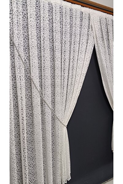 gogo home Jakar Modern Tül Perde Kruvaze 1/3 Pileli Halatlı