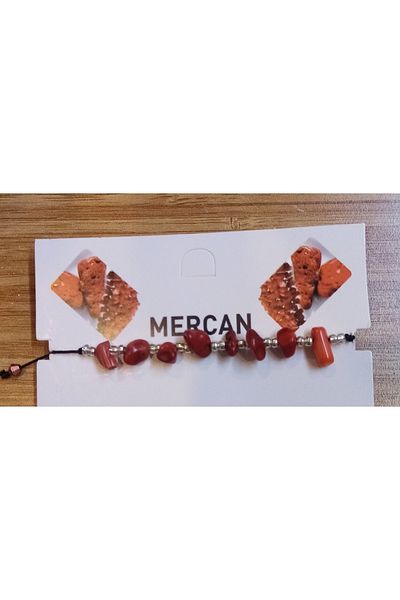 Berra Sifa Natural Stone Adjustable Coral Stone Bracelet