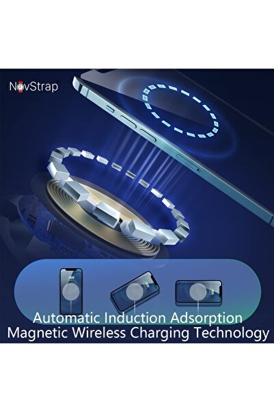 NovStrap Magsafe Şarj Aleti Aygıtı Type C Kablolu Magsafe Charger Iphone 14 13 12 11 Pro Max Uyumlu