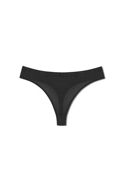 HNX Corded Cotton 3-Piece Women's Thong Panties Set