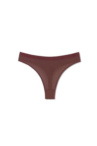 HNX Set of 2 Corded Cotton Women's Thong Panties