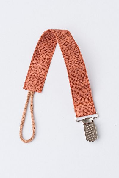 MyVera Tile Wrinkled Pacifier Strap - Fabric Cotton Laced Pacifier Chain - Pacifier Holder