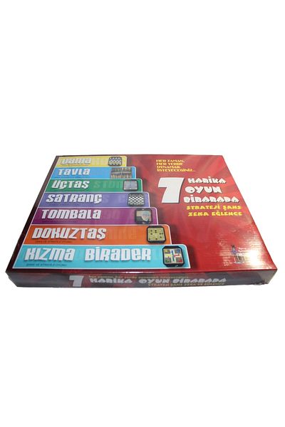 Mr Toy Chessboard Backgammon Checkers 3 Pieces 9 Pieces Bingo Ludo 7 Games in One