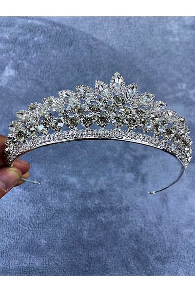 Hobigram Cristal de culoare argintie Elanur Model Henna și Coroana Miresei