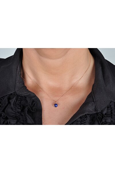 EZİLA SİLVER Lapis Lazuli Taşlı Gümüş Kolye