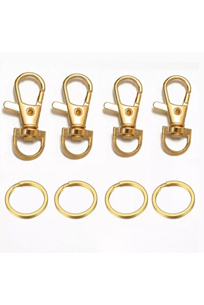 Ekar accessories 25 Adet Sarı Renk Anahtarlık Halkası Seti Paris Halka