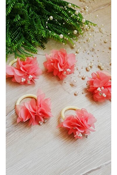 CWolf Powder Laser Flower Stone Pearl Napkin Ring (6 Pcs)