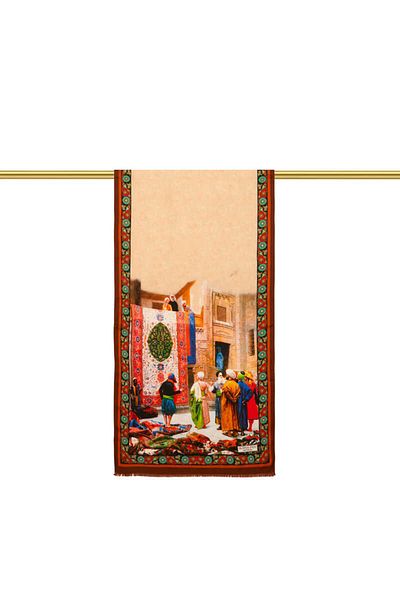 Bursa İpek Tile Carpet Merchants Silk Painting Scarf