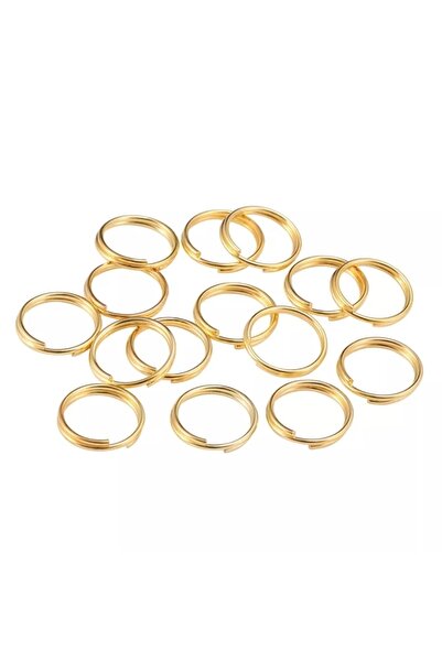 Ekar accessories 100 de bucăți inele metalice pentru breloc de culoare galbenă