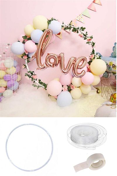 Larenya Round Balloon Decoration Circle & Balloon Chain & Balloon Sticking Tape