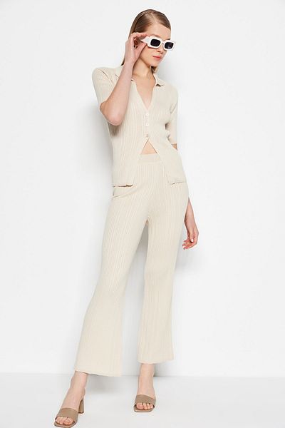 Trendyol Collection Трикотажний комплект з коміром поло Tas Комплект з верхом і низом TWOSS23AU00027