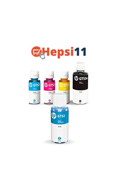 HP Gt53xl Smart Tank 515 Orjinal 4 Renk Mürekkep Seti + 1 Mavi Hediye Aıu7a262