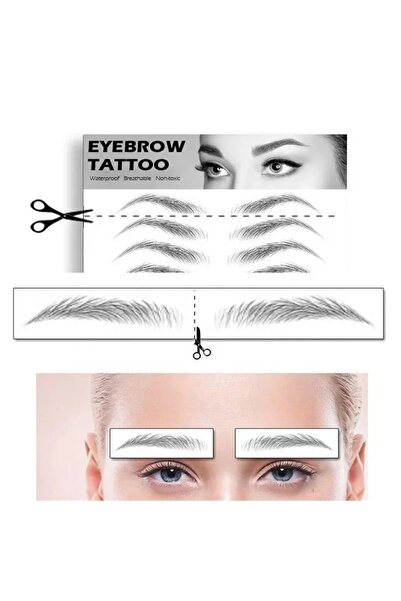 2K 3 Adet 10'lu Kalıcı Suya Dayanıklı Doğal Kaş Dövmesi
