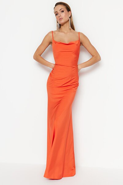 Trendyol Collection Abendkleid & Abschlusskleid - Orange - Meerjungfrau-Linie