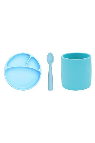 OiOi Portion Plate+glass+nam Nam Spoon Set of 3