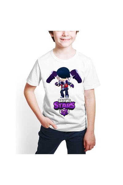 hilon Brawl Stars Edgar Dijital Baskılı Çocuk Tişört D05