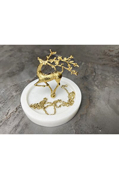 Modestmar Doğal Mermer Takılık Takı Kutusu Takı Standı Takı Düzenleyici Geyik...