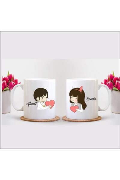 sıradışıhediyem أكواب Love Dear Couple (سيتم إرسال قطعتين)