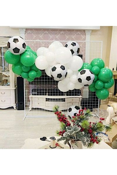 MERİ PARTİ Ball Football Concept Balloon And Balloon Chain Boy Birthday Balloon Concept Football Ball