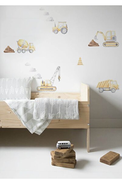 WALLHUMAN Iş Makineleri Çocuk Odası Duvar Stickerı