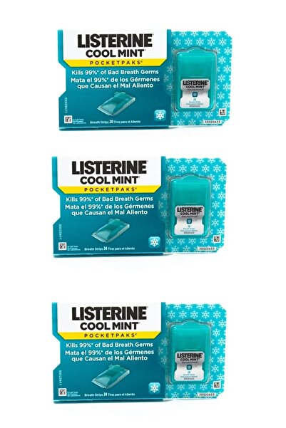 Listerine Ağız Çalkalama Suyu Cool Mint Pocketpaks 3 Kutu