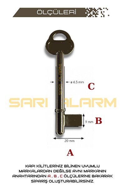 sarıalarm Oda Kapıları Için Süper Maymuncuk Anahtar