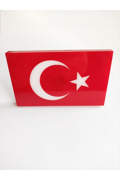 REPLAX Turkish Flag Plexiglass Louvers Emblem Screwed
