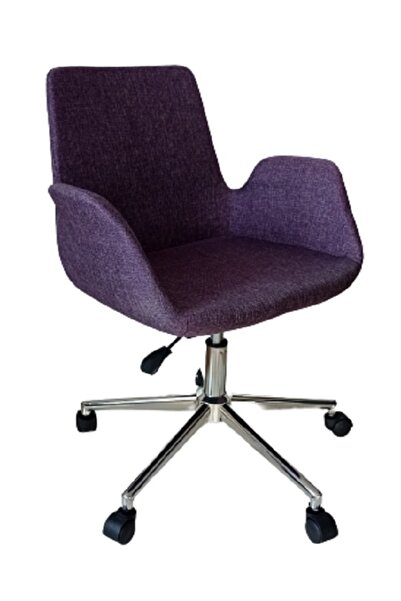 KamusalMarket Sekreter Sandalyesi Döküm Süngerli Krom Ayaklı