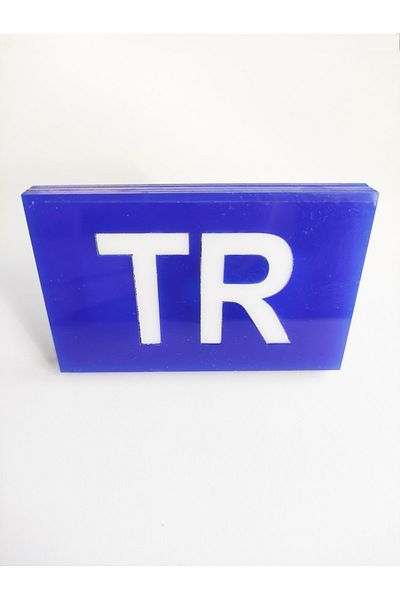 REPLAX Tr Blue Plexiglass Shutter Emblem with Screw