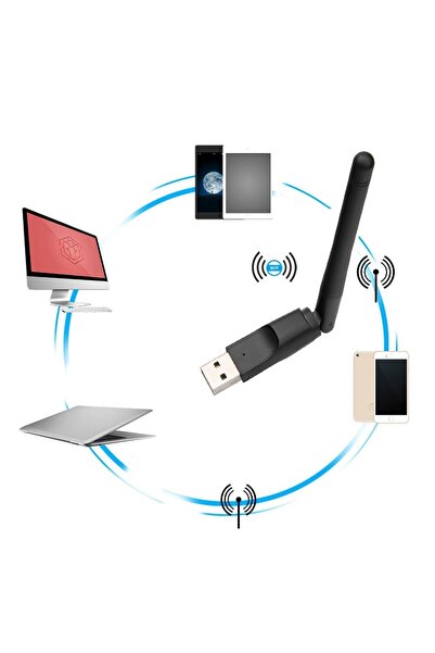 Derwell 150 Mbps Mt7601 Kablosuz Ağ Kartı Mini Usb Wifi Adaptörü Lan Wi-fi Alıcısı Dongle Anten 802.11 Chip