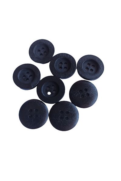 hobim42 Natural Wooden Button 8 Pieces 2 Cm Wooden Button