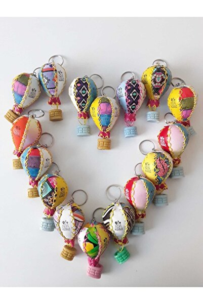 kapadokyahediyelik سلسلة مفاتيح بالونات كابادوكيا جلدية ملونة (25 قطعة)