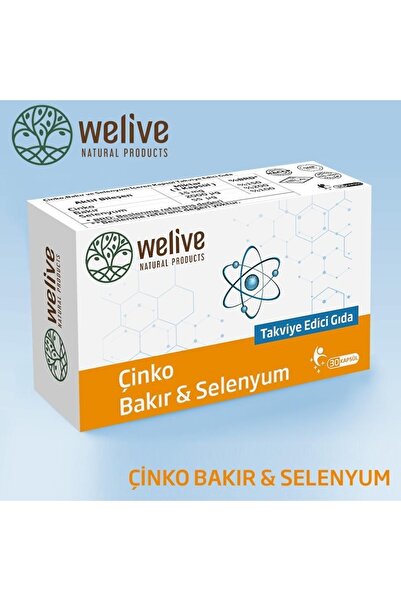 Welive Çinko Bakır Selenyum Takviye Edici Gıda 30 Cap