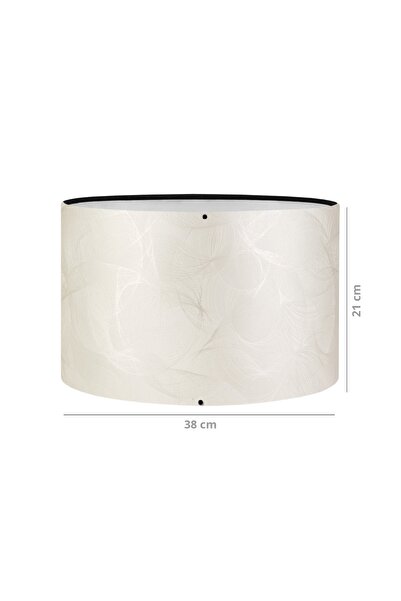 Art&Gift Pratik Yedek Lambader Başlığı Krem Kabartma Desenli Upvl