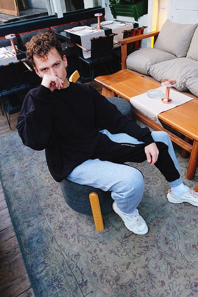 gothamvibes Ανδρικό παντελόνι Relaxed Fit 34 Γκρι-μαύρο αθλητικό παντελόνι
