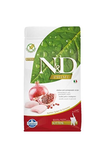 N&D Ndprime Kitten Tahılsız Tavuklu Ve Narlıyavru Kedimaması1.5 Kg