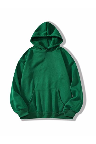 DAXİS Sportwear Company Hanorac oversize unisex verde cu glugă