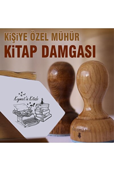 K 45 Daktilo Ve Kitaplar Kitap Mührü
