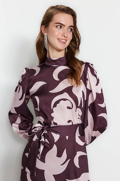 Trendyol Modest Abendkleid - Braun - Shift