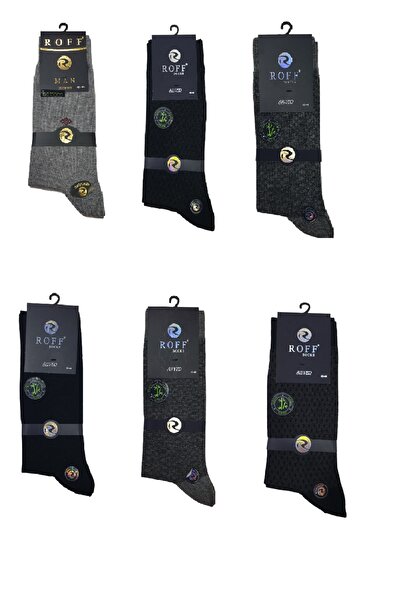 Roff Esnek Bambu Kışlık Erkek Çorap 41-44 Numara 6 Lı Paket
