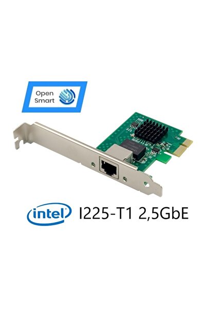 Open Smart Uyumlu 1 Port Intel I225-t1 2,5gbe Pcıe X1 Ethernet Kart - Ops7265nt