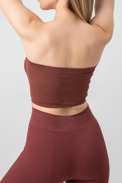 kingspearl Seamless Strapless Ribbed Sports Bustier